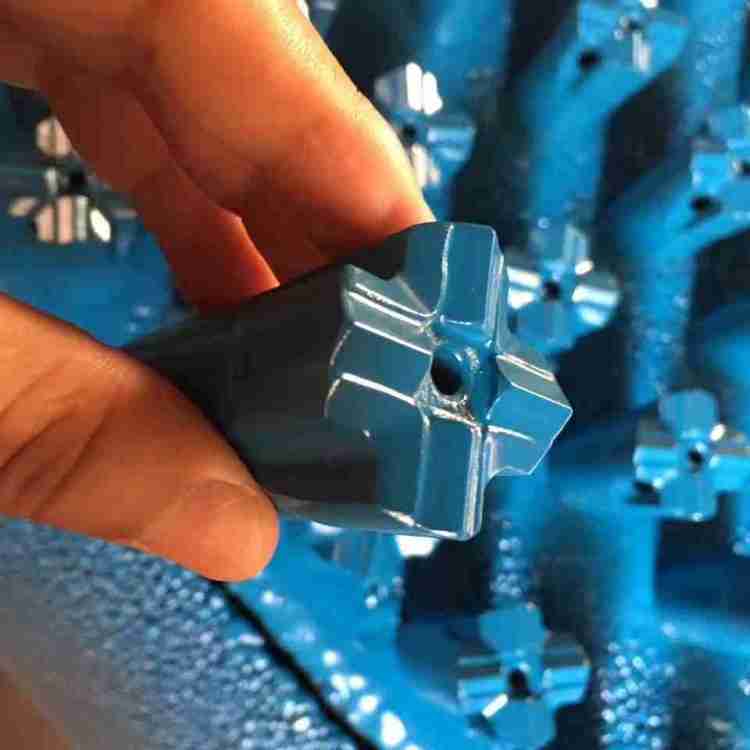 Cross-type bit for Tapered rock drilling tools