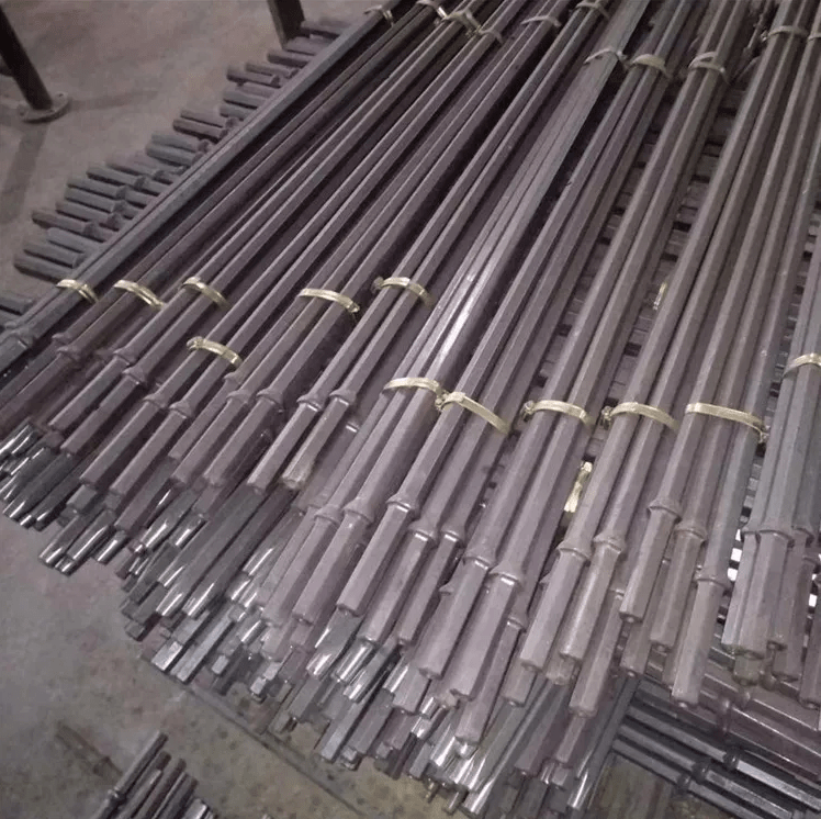 Tapered degree 12 Hex 22mm 25mm Carburized Tapered Drill Rod - Image 3